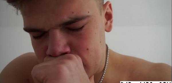  Muscle Teen Spanked to Tears by Older Daddy